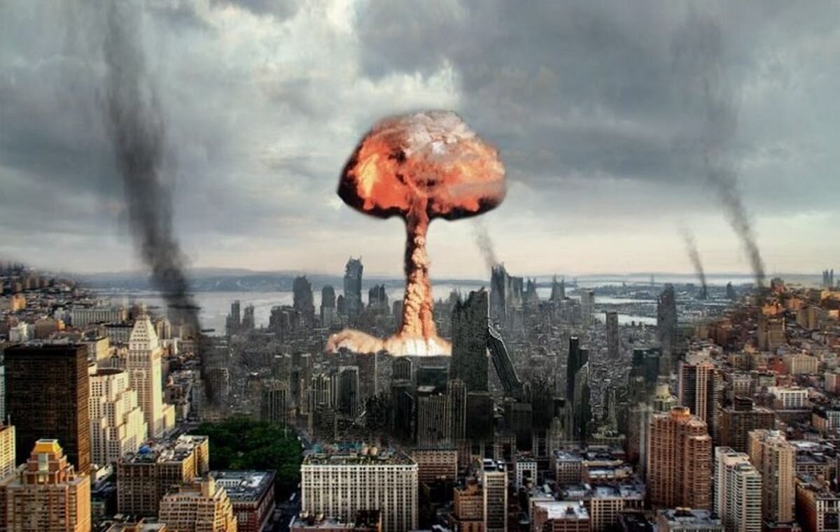 Ядерный удар по америке. Ядерный взрыв в Нью-Йорке. Ядерный удар. Атомный взрыв в городе. Ядерный гриб в городе.