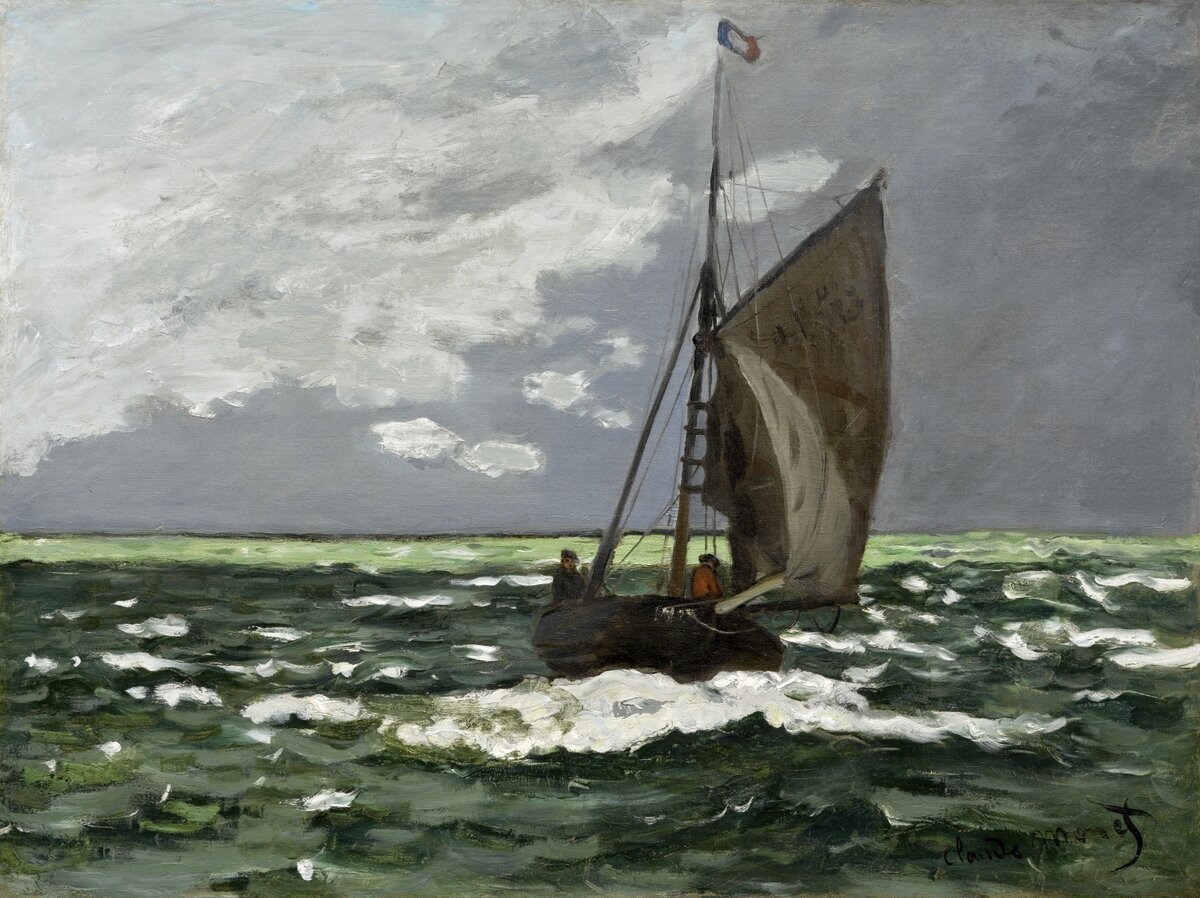 Claude Monet's Seascape, Storm (1866) famous painting. Original from the Sterling and Francine Clark Art Institute. Digitally enhanced by rawpixel. Источник: rawpixel.com