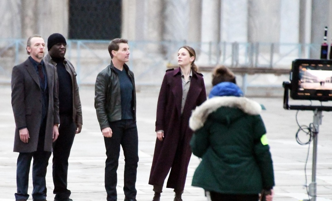 Кадр со съемочной площадки фильма "Миссия: невыполнима. Смертельная расплата. Часть 1" (2023)