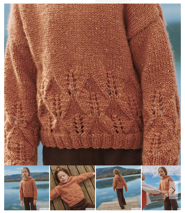 Простой свитер спицами для девочки