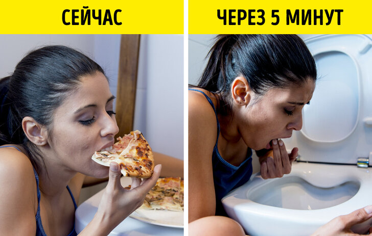 переедание - рвота