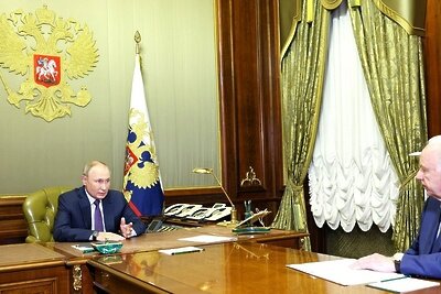    Президент РФ Владимир Путин и глава Следственного комитета России Александр Бастрыкин ©Сайт Кремля