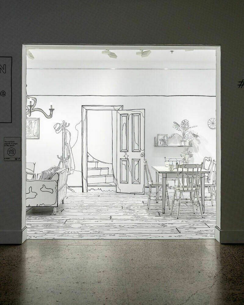    16 снимков дома в мультяшном стиле, нарисованного вручную