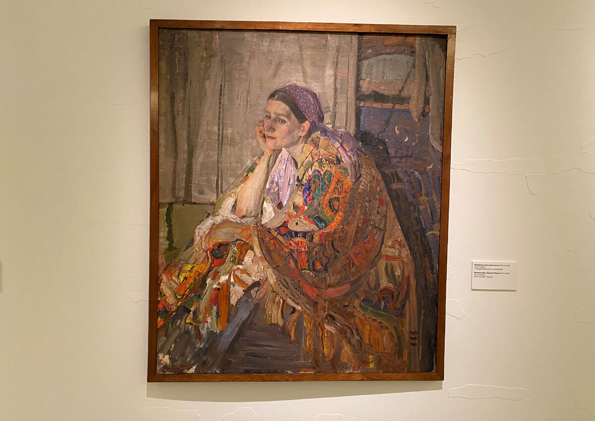 Александр Савинов, "Женщина в пестром платке" (1907)