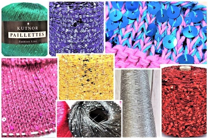 Пряжа с пайетками