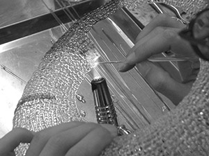 Кружево из стеклянных нитей Йоко Дои