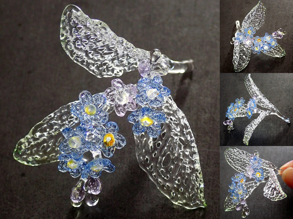 Кружево из стеклянных нитей Йоко Дои