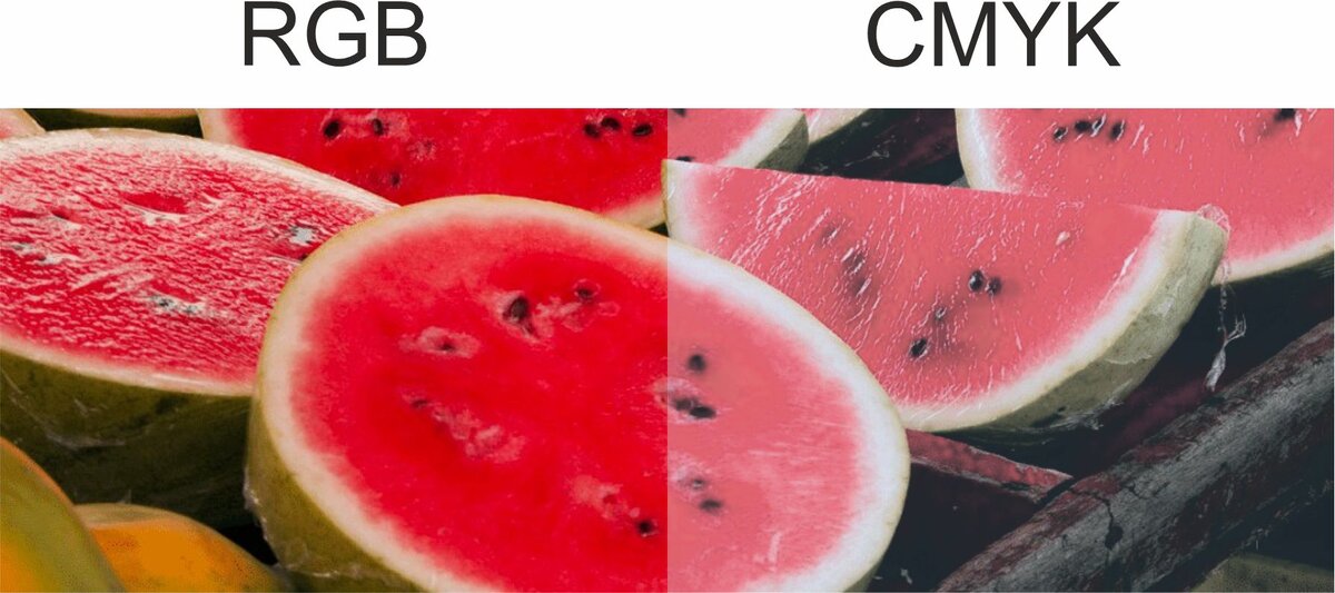 В данном случае при переводе из RGB в CMYK, фотография требует дополнительной цветокоррекции. Будьте внимательны! Не все типографии имеют привычку предупреждать, что тот или иной цвет в макете при печати выглядит не корректно.  У ни всегда железный аргумент,  "макет делали не мы, а тех требования на сайте".