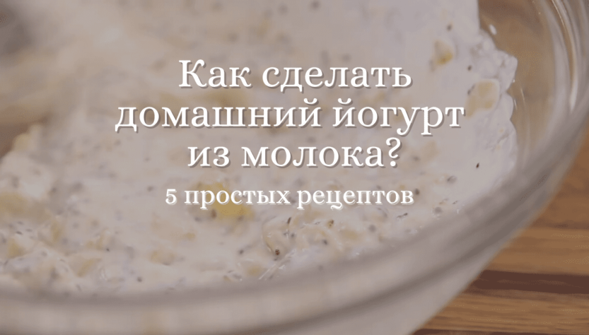 Как сделать домашний йогурт из молока: 5 простых рецептов