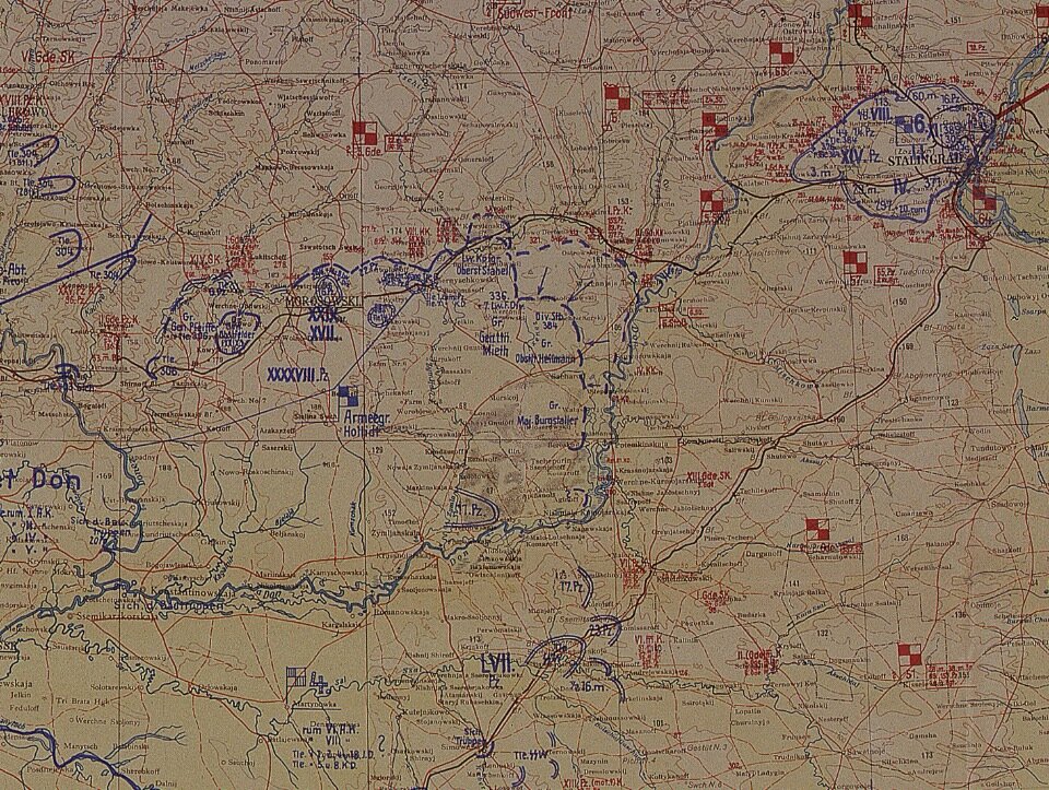 Окружение 6 немецкой. Угодский завод на карте. Сталинградская область районы 1940. Окружение армии Паулюса на карте.