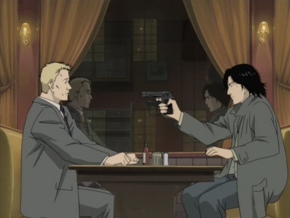 За все 74 серии аниме доктор Тенма достает оружие всего несколько раз, но зато как!