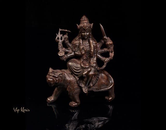 бронзовая статуэтка богини дурга 22 см