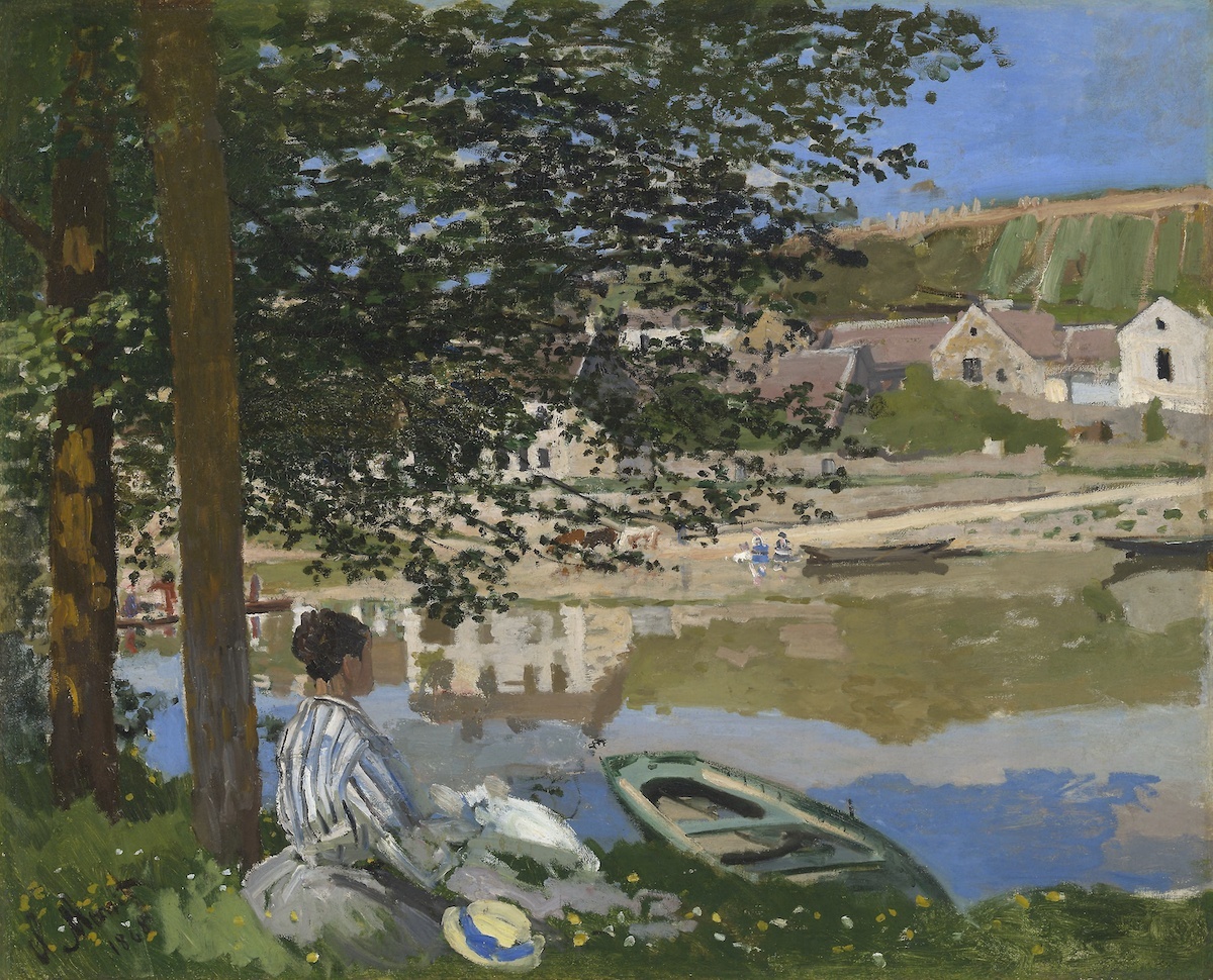 Клод Моне, На берегу Сены, Беннекур, 1868, холст, масло. 