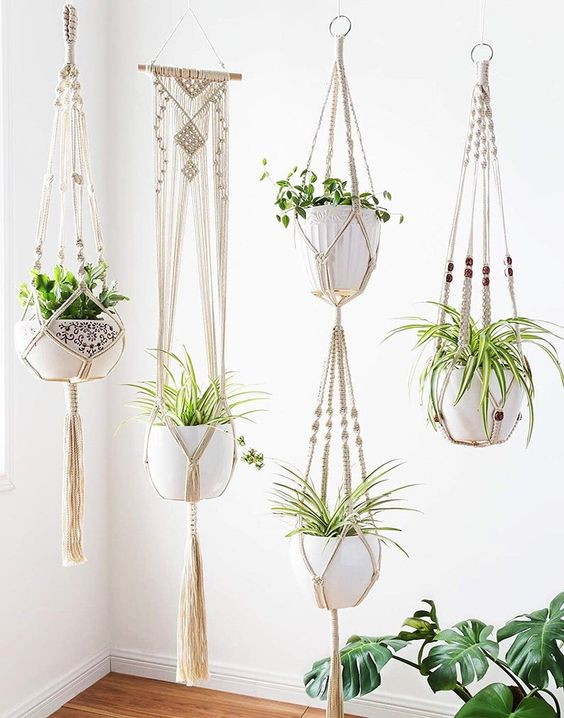 DIY Макраме кашпо своими руками для цветов - Подвес для цветов - Macrame planter