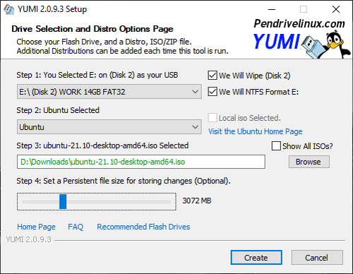 Выбор флеш-диска и ISO-образа