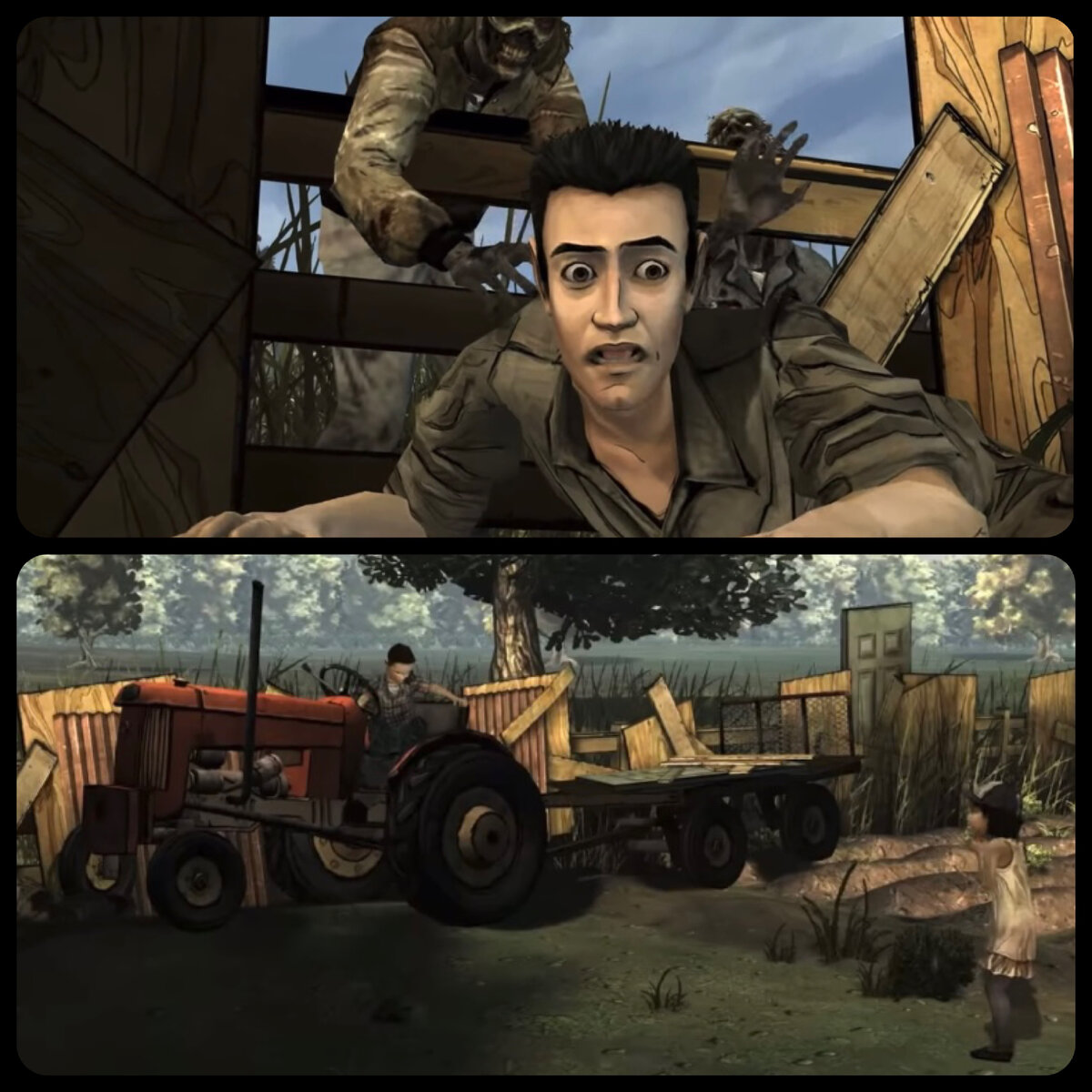 Шон, застрявший под трактором и Дак на ферме Хершеля