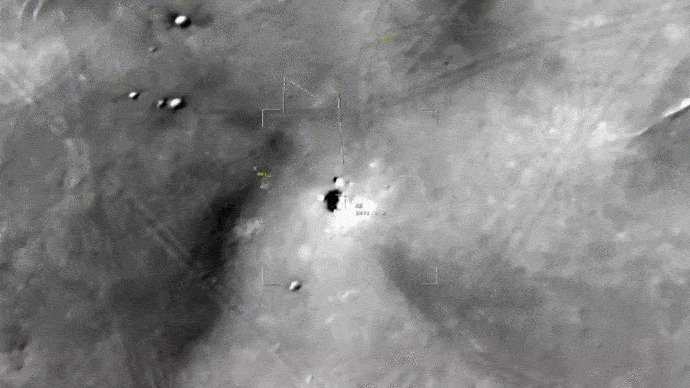 Работа БПЛА "Орион" в Сирии (GIF видео).