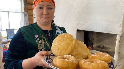 Баурсаки Сибирские шапочкой