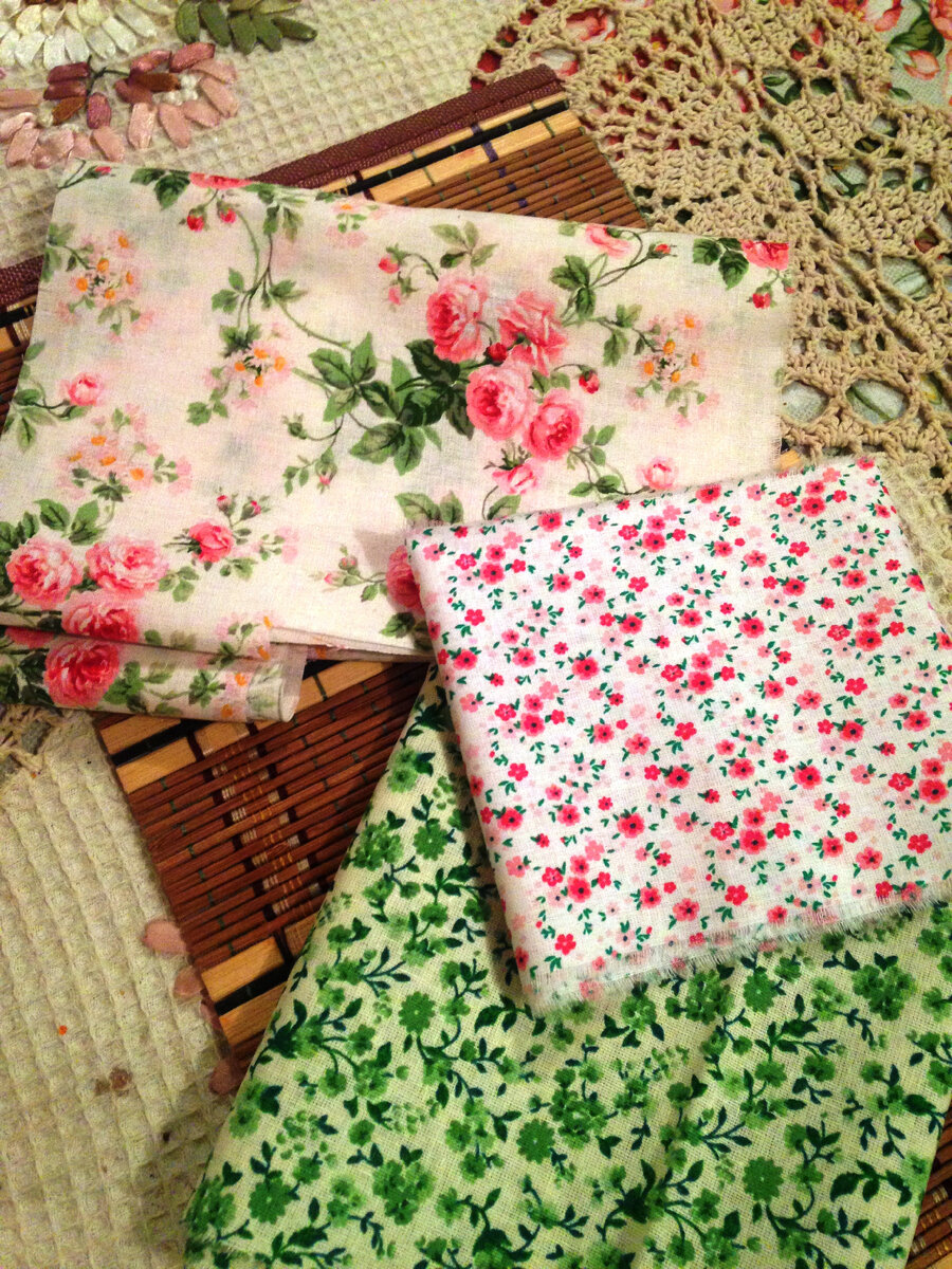 Ситец для декора сундука. Фото автора.