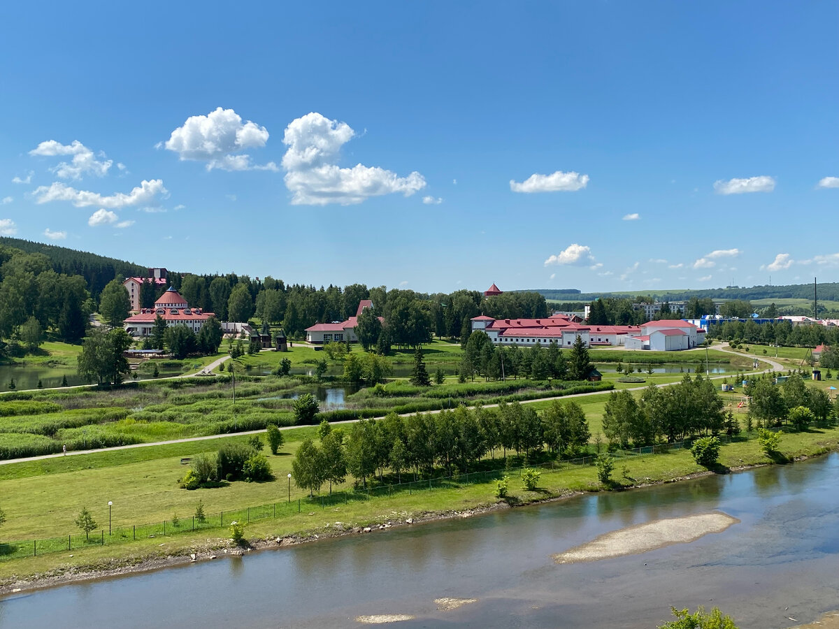Вид на санаторий и реку Усолка