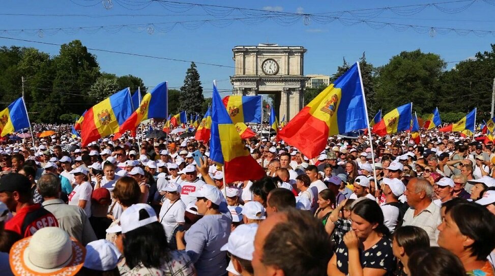 Очередная акция протеста в Кишинёве.