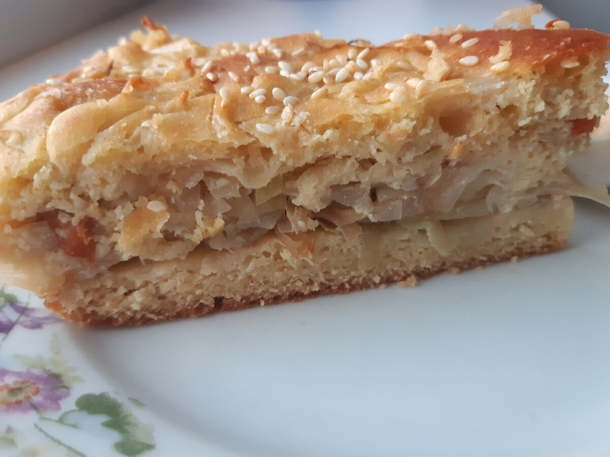 заливной пирог с капустой