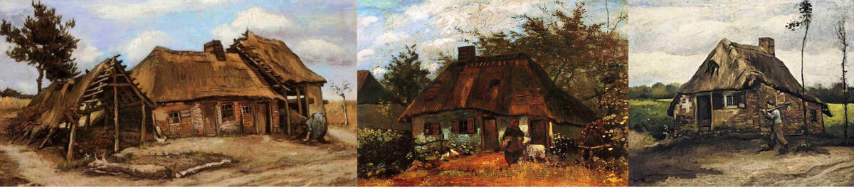 Крестьянские домики написанные Винсентом Ван Гогом