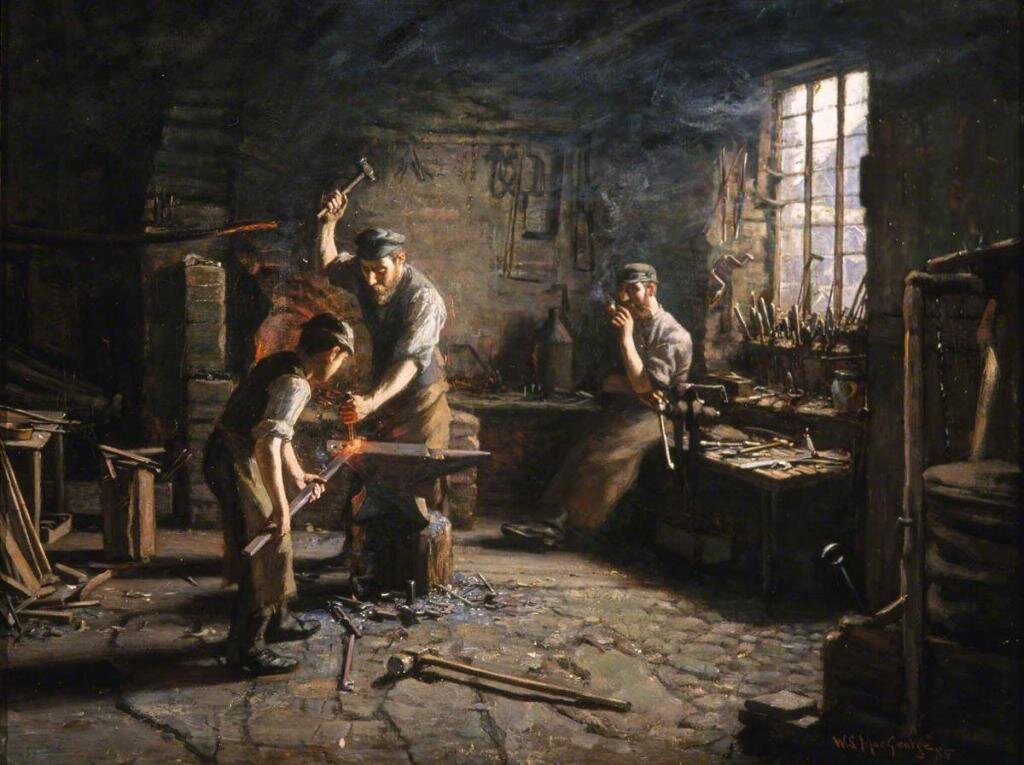 "Кузница", худ. Джозеф Райт