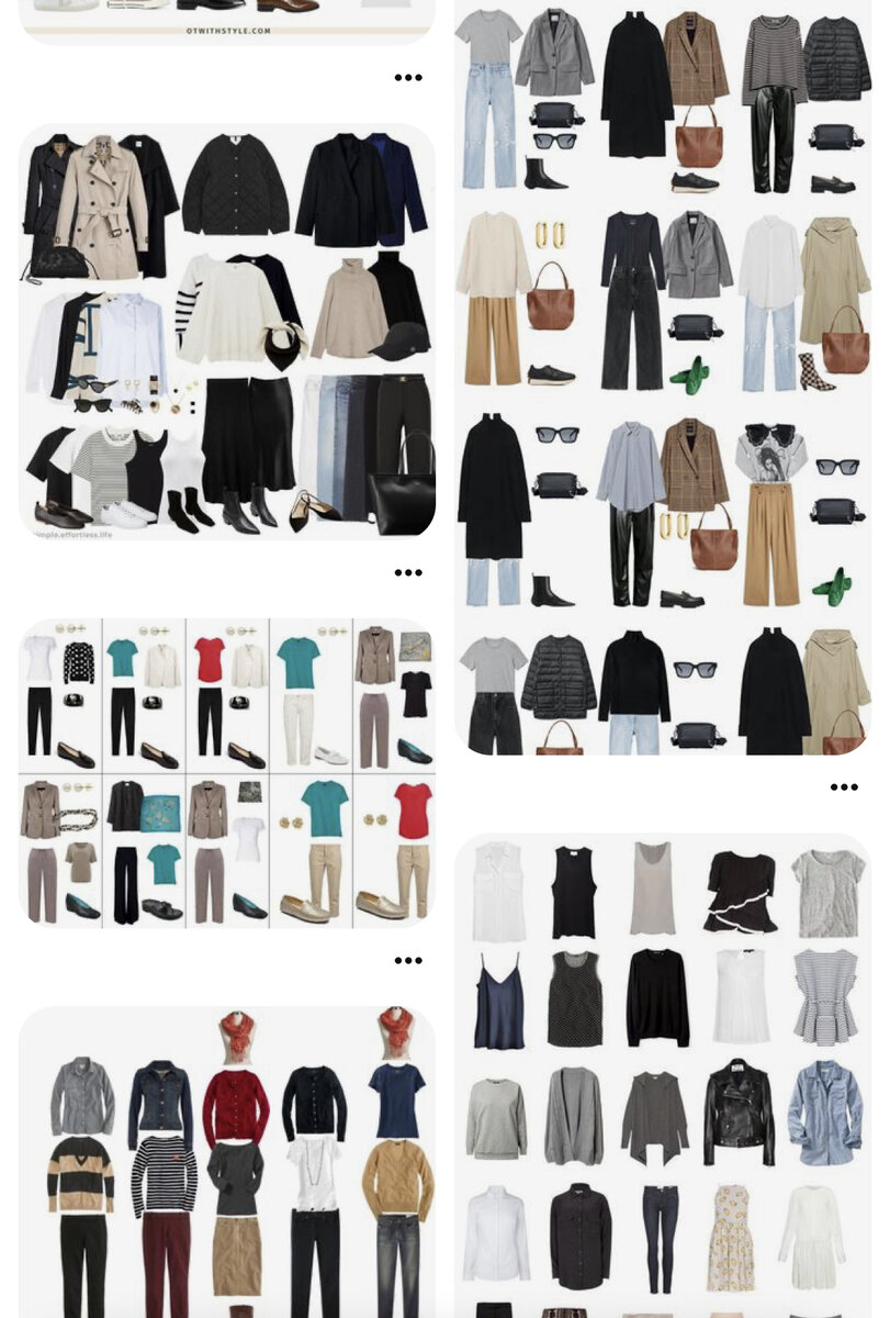 Примерный гардероб из интернета 