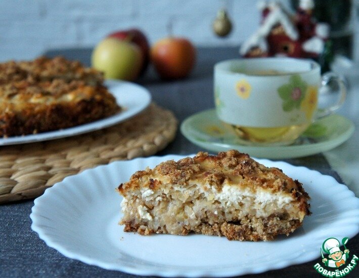 Яблочный пирог с крошкой