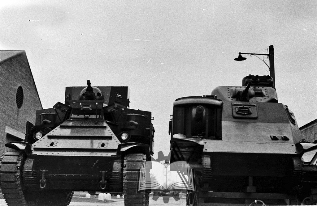 Сравнение Mediuym Tank M2A1 и одного из предварительных макетов M3. Хорошо видно, что разница по высоте небольшая.