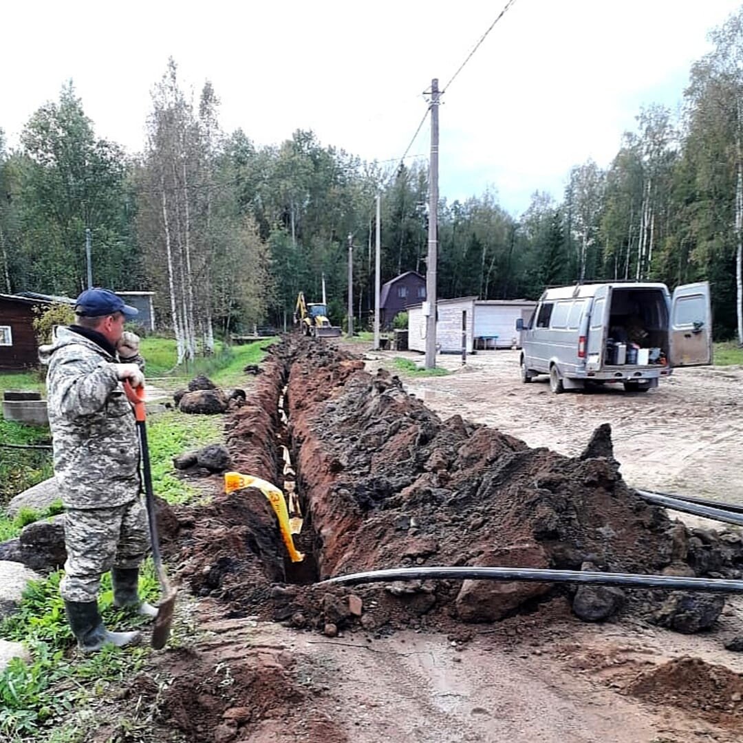 Монтаж распределительного газопровода в садоводстве