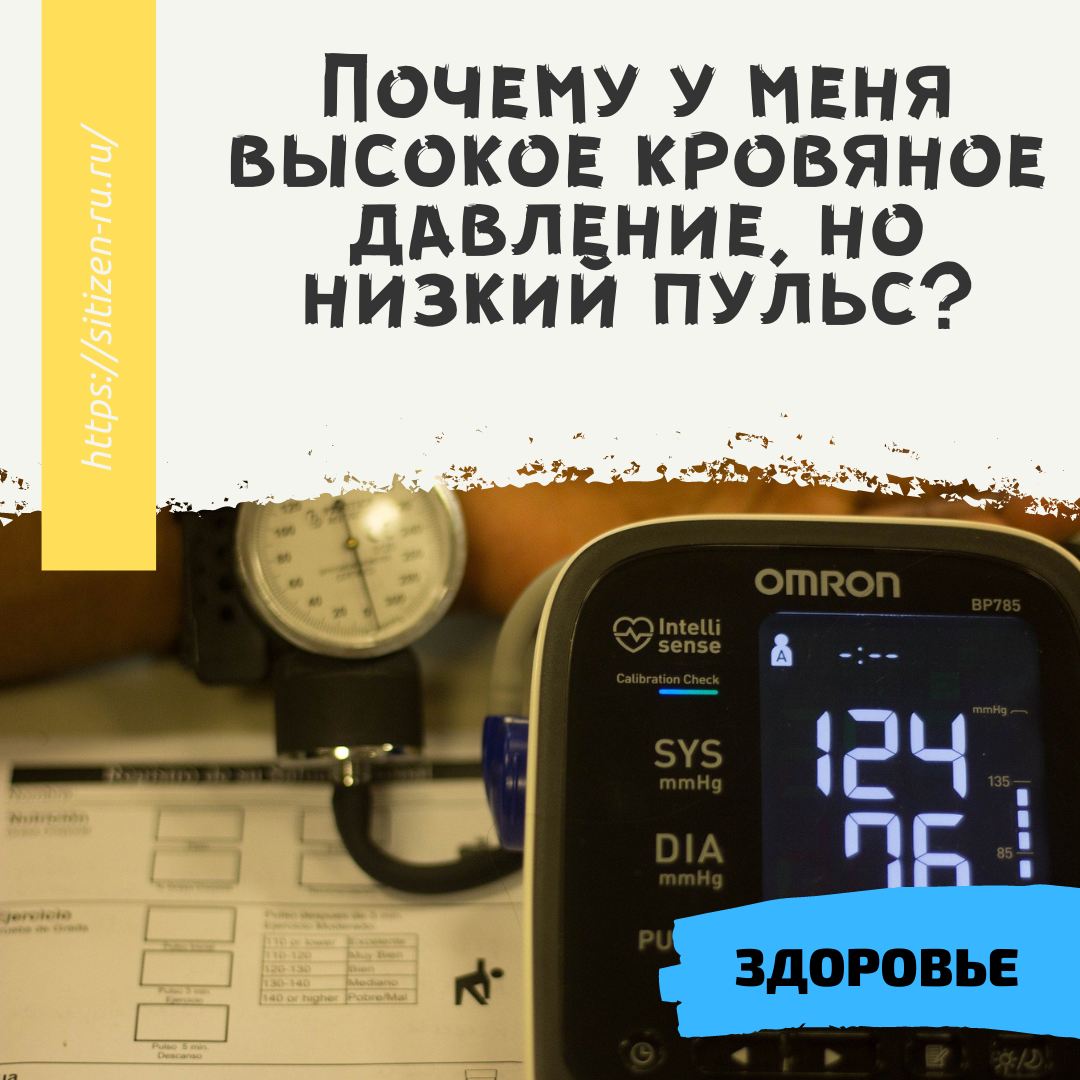 Почему у меня высокое кровяное давление, но низкий пульс? | Дневник  худеющего лентяя. | Дзен