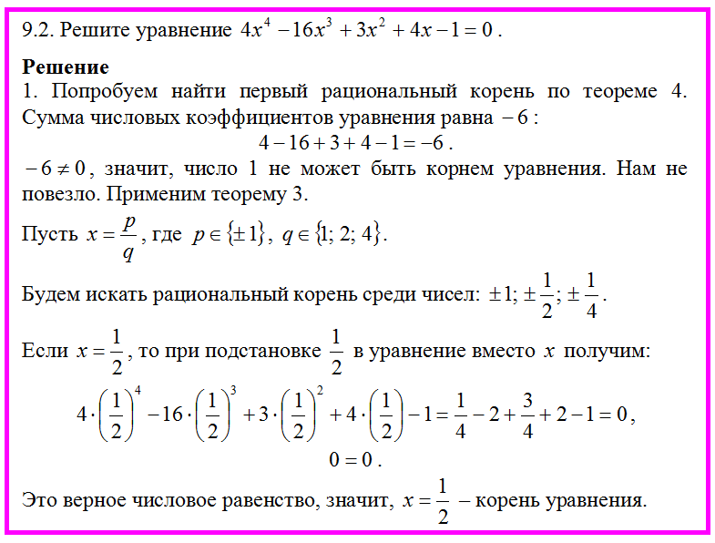 Рациональные корни