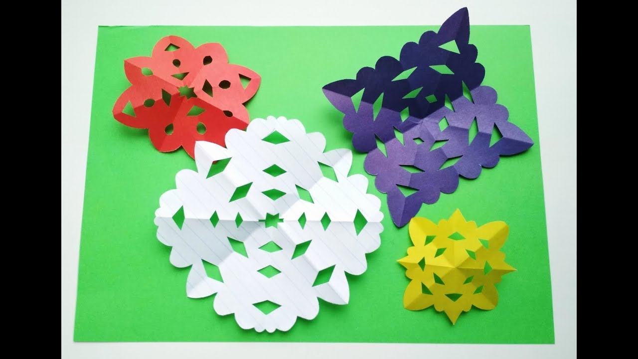 Как сделать снежинку из бумаги: Видео