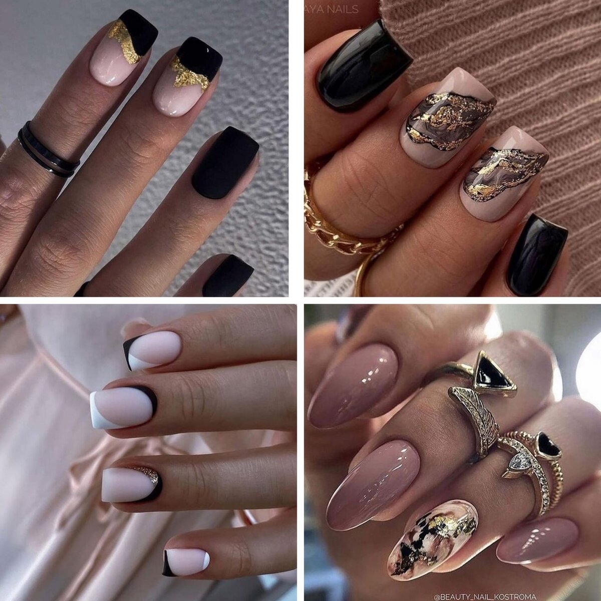 Красивый вечерний маникюр Nail Art #2651 Best Nail Art Designs Gallery  Arte floral en u