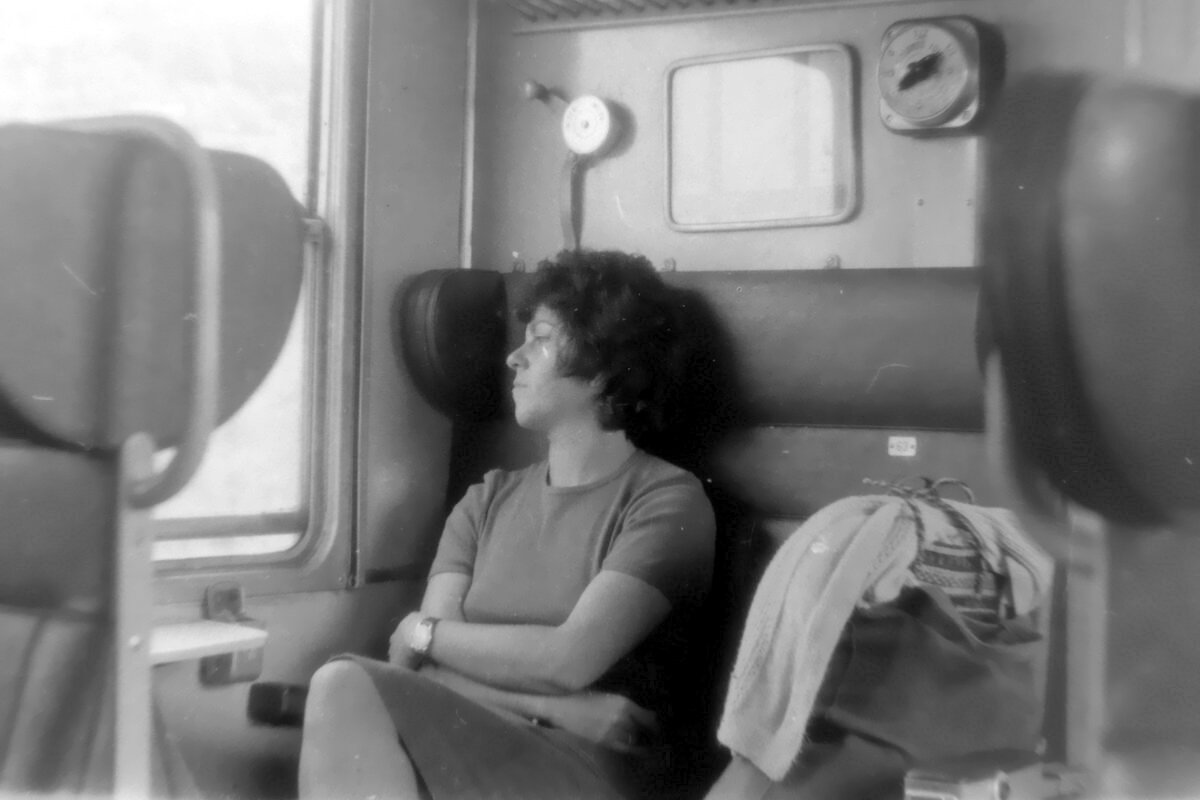 Это Юдит - наша куратор по Будапешту и в поездке. Это фото затем ей отправил в Венгрию и получил от неё открытку.