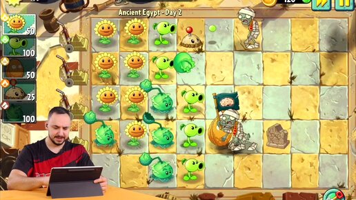 Download Video: ПАПА РОБ ИГРАЕТ В ЗОМБИ ПРОТИВ РАСТЕНИЙ 2 ЕГИПЕТ В PLANTS VS ZOMBIES 2