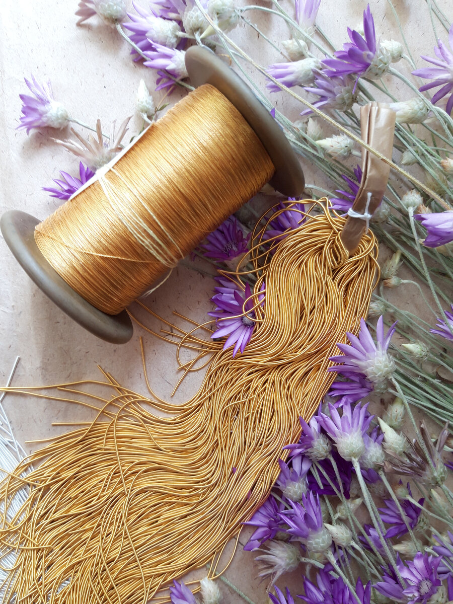 Нить и канитель с добавлением 3% золота, Денисовский завод