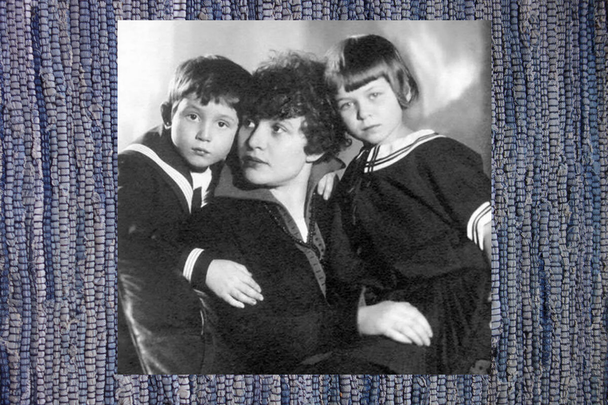 Зинаида Райх и дети Есенина Константин и Татьяна. Фото из открытых источников