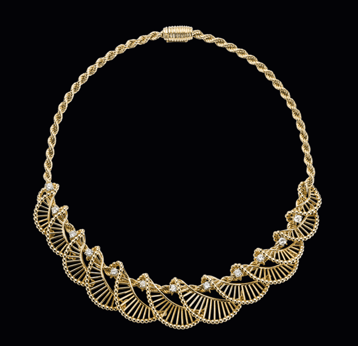 Колье "Echarpe"от Картье из желтого золота с бриллиантами