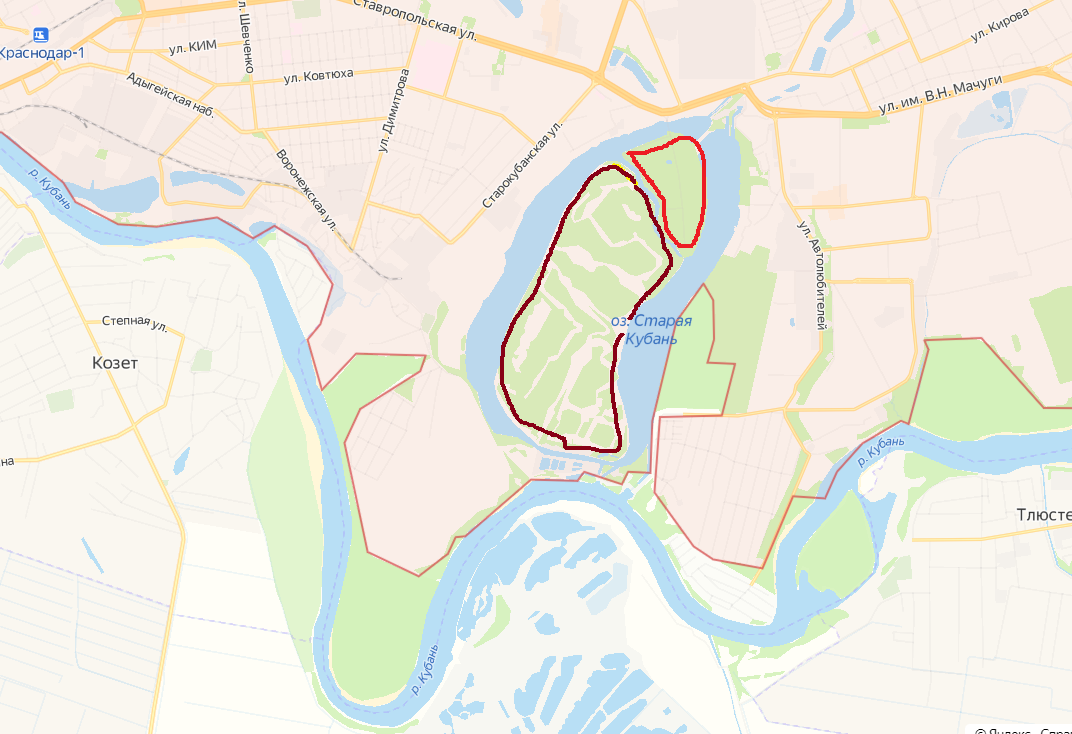 Карта солнечного острова в краснодаре