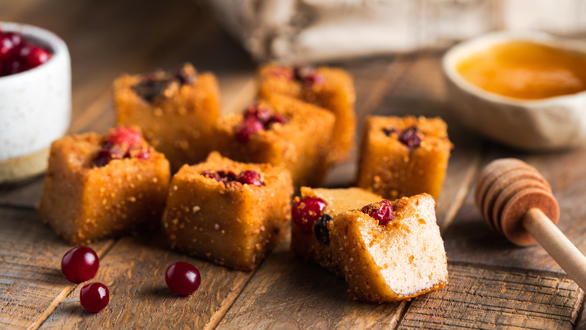 Медовая пастила c ягодами клюквы