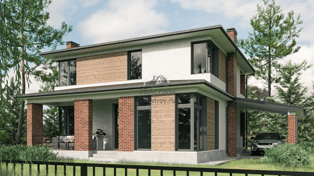 Вид на задний фасад. Источник изображения: Дзен-канал "ЭВАстрой"