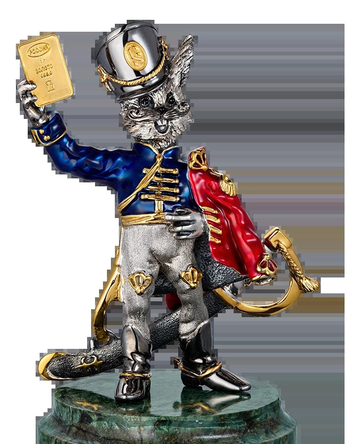 В преддверии сказочного праздника каждый из нас верит в чудо. Представьте, что сказка оживает прямо в ваших руках. Роскошная серебряная миниатюра «Гусар» подарит вам и вашим близким искренние моменты радости. Смелый и отважный персонаж из коллекции ювелирного дома RODIS «Символ года»- это память, которая надолго останется в вашем сердце. Кролик отличается своей целеустремленностью, ведь ему уже удалось раздобыть слиток золота высшей 999,9 пробы. Он с легкостью справится с защитой вашего дома от всех невзгод и порадует своей красотой. Каждый элемент расписан вручную мастерами ювелирного дома RODIS, что придает подарку особую ценность. Откройте для себя или своих близких настоящую сказку с серебряной миниатюрой из коллекции «Символ года».