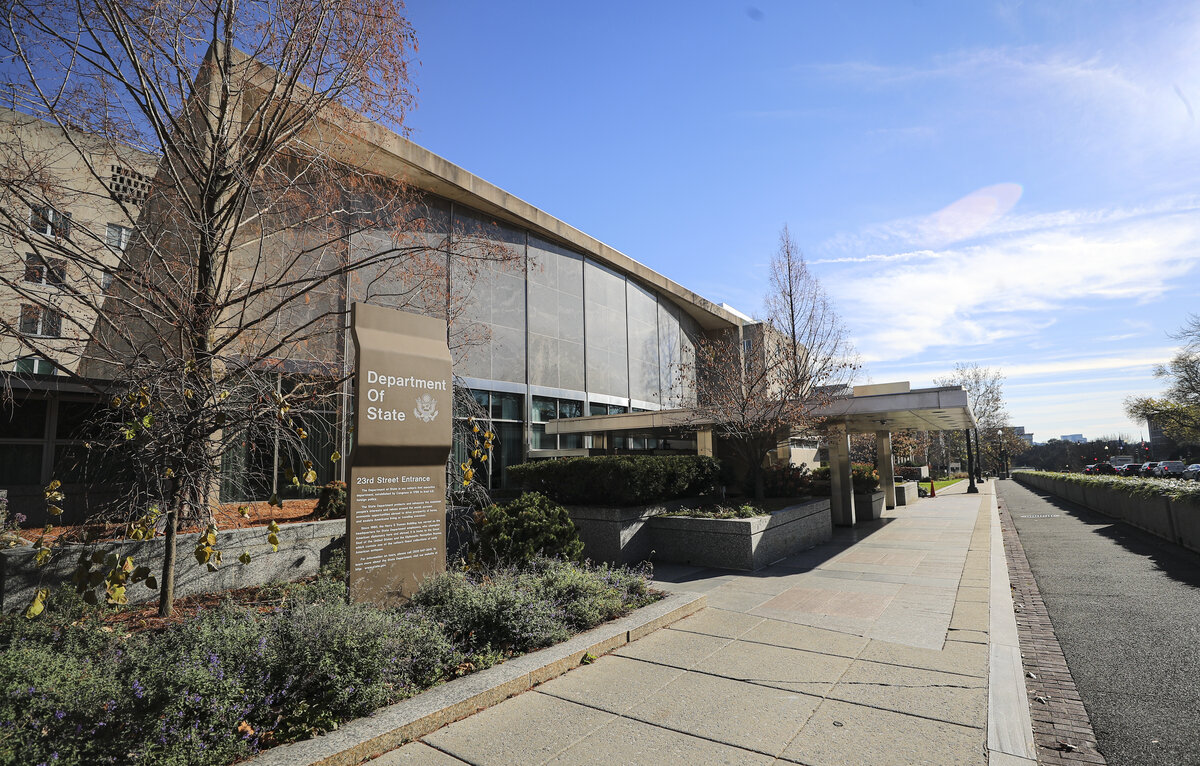    Здание Государственного департамента США  Celal Gunes/Anadolu Agency via Getty Images
