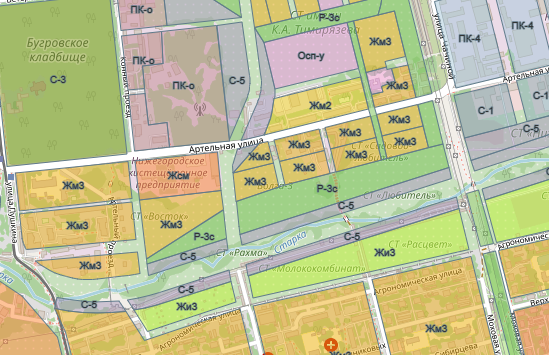 Генплан Нижнего Новгорода - развитие ул. Артельной