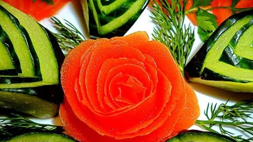 Цветы из овощей с видео