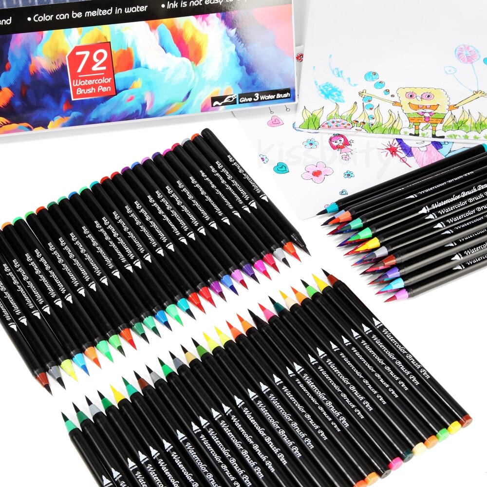 Watercolor brush pen фломастеры