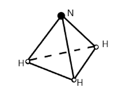 Строение молекулы. Молекула имеет форму треугольника.